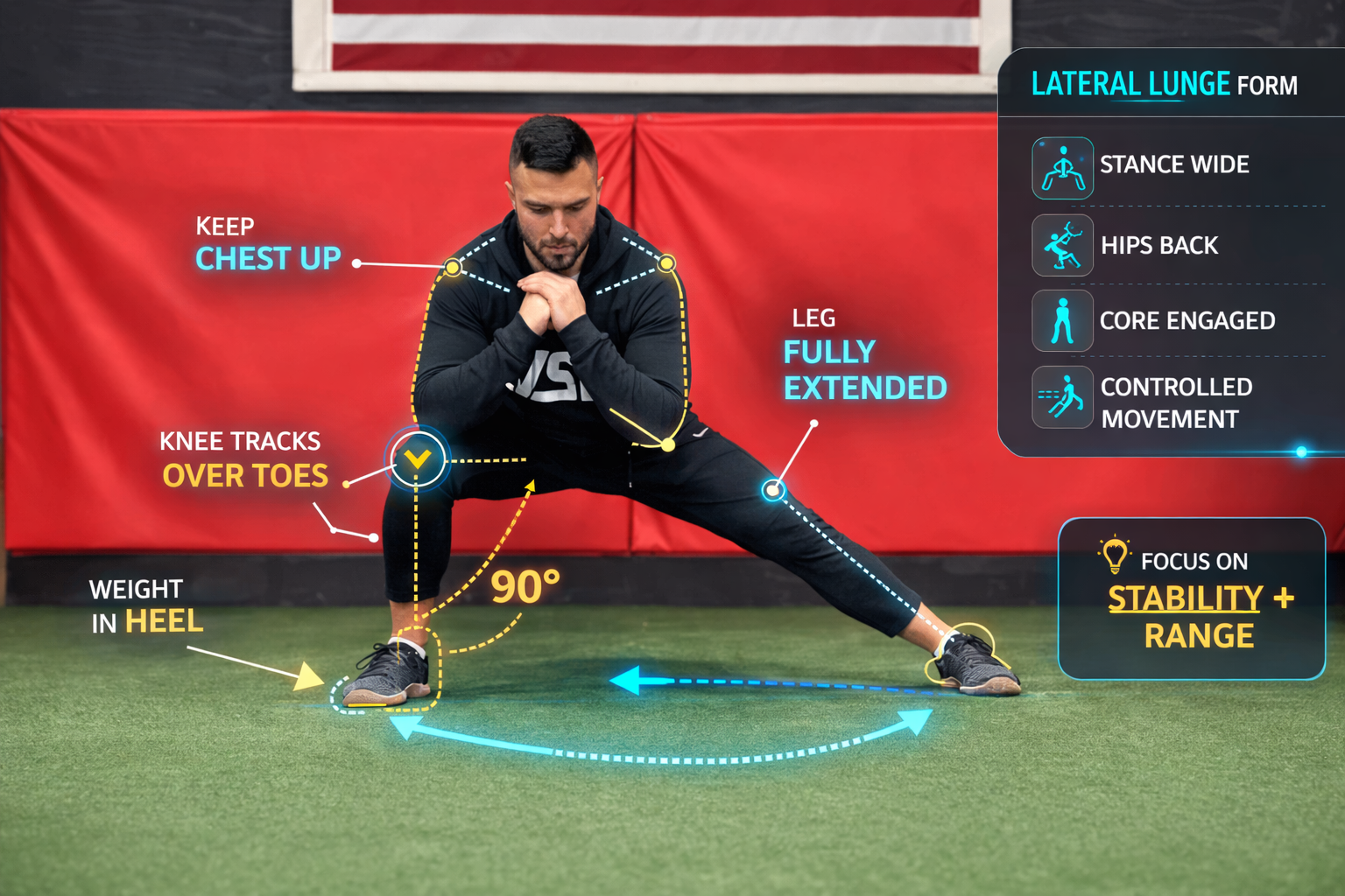 Lateral Lunge form guide